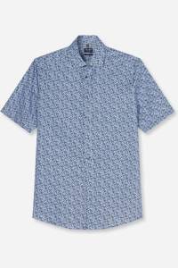OLYMP Luxor Modern Fit Hemd marine, Bedruckt