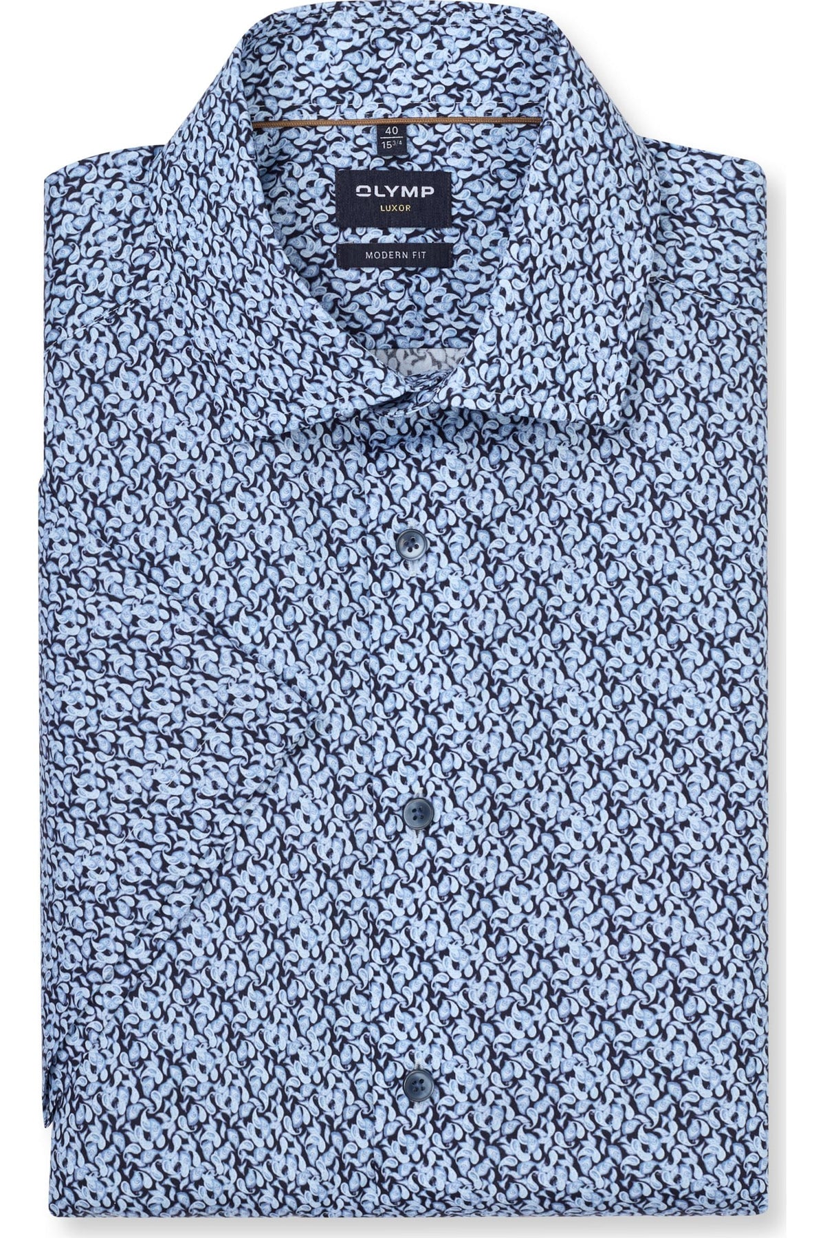 OLYMP Luxor Modern Fit Hemd marine, Bedruckt