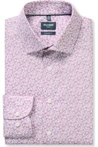 OLYMP Luxor Modern Fit Hemd pink, Bedruckt