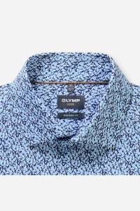 OLYMP Luxor Modern Fit Hemd blau, Bedruckt