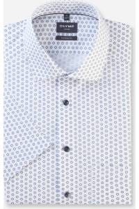 OLYMP Luxor Modern Fit Hemd weiss, Bedruckt