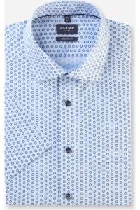 OLYMP Luxor Modern Fit Hemd bleu, Bedruckt