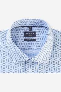 OLYMP Luxor Modern Fit Hemd bleu, Bedruckt