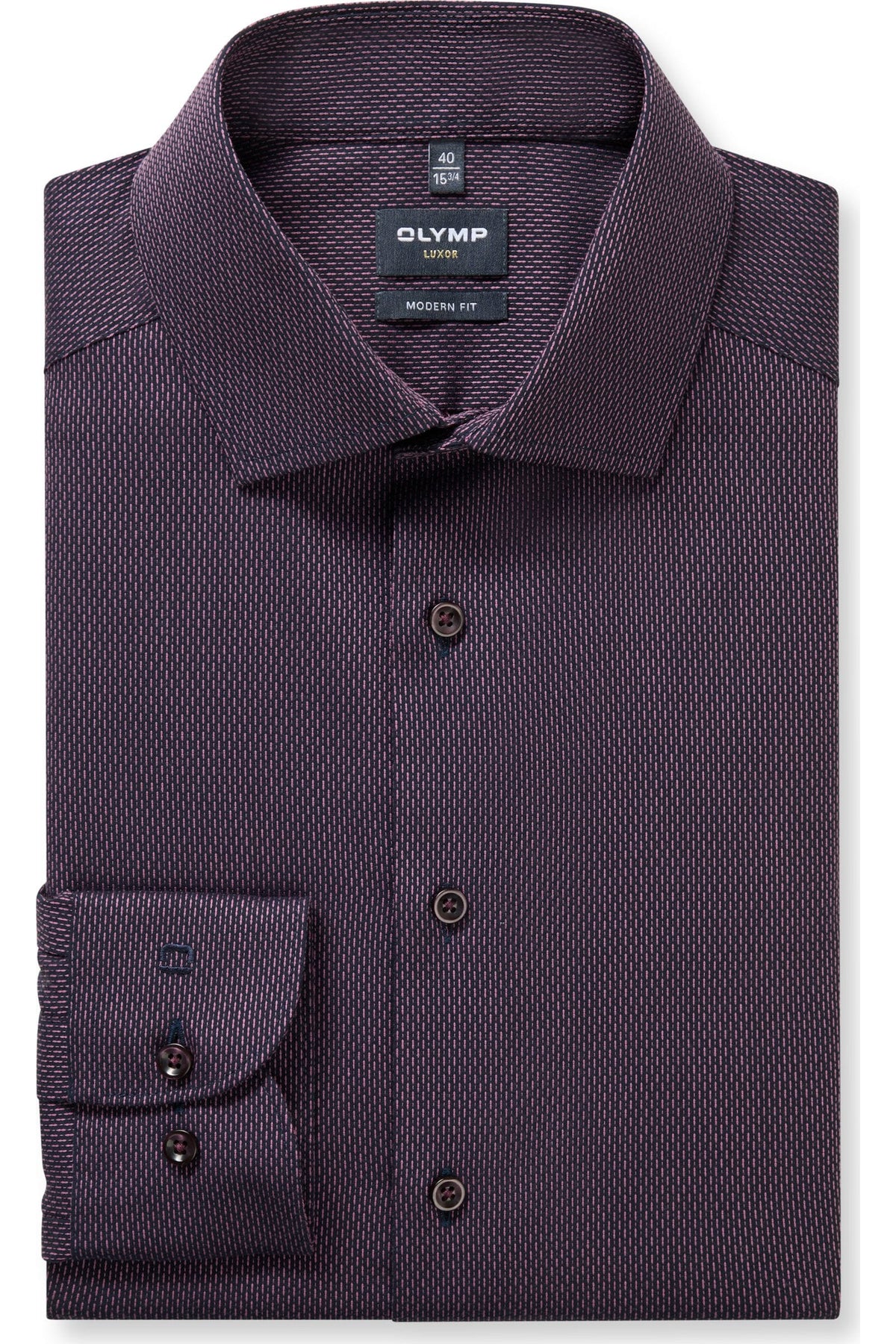 OLYMP Luxor Modern Fit Hemd violett, Faux-uni