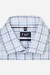 OLYMP Luxor Modern Fit Hemd bleu, Kariert