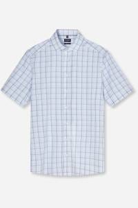 OLYMP Luxor Modern Fit Hemd bleu, Kariert