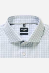 OLYMP Luxor Modern Fit Hemd hellgrau, Kariert