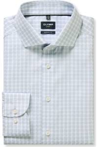 OLYMP Luxor Modern Fit Hemd hellgrau, Kariert