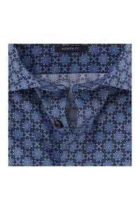 OLYMP Luxor Modern Fit Hemd marine, Bedruckt