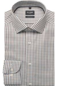 OLYMP Luxor Modern Fit Hemd blau/braun, Vichykaro