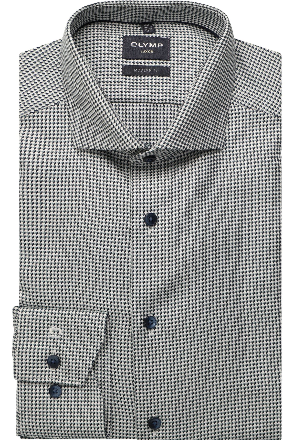 OLYMP Luxor Modern Fit Hemd grün, Faux-uni
