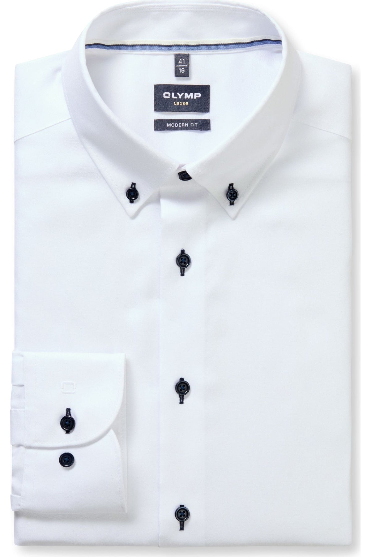 OLYMP Luxor Modern Fit Hemd weiss, Einfarbig