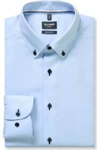 OLYMP Luxor Modern Fit Hemd hellblau, Einfarbig
