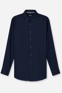 OLYMP Luxor Modern Fit Hemd marine, Strukturiert