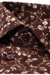 OLYMP Luxor Modern Fit Hemd bordeaux, Bedruckt