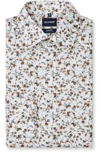 OLYMP Luxor Modern Fit Hemd weiss, Bedruckt