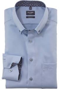 OLYMP Luxor Modern Fit Hemd hellblau, Einfarbig