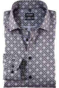 OLYMP Luxor Modern Fit Hemd anthrazit, Bedruckt