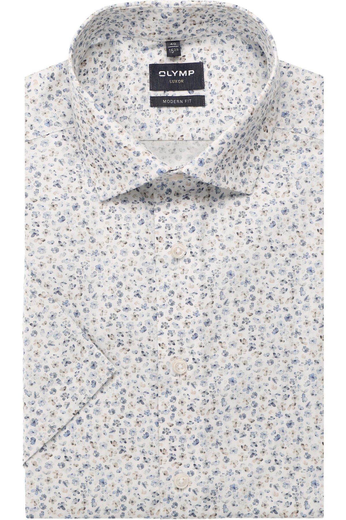 OLYMP Luxor Modern Fit Hemd weiss, Bedruckt