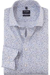 OLYMP Luxor Modern Fit Hemd weiss, Bedruckt