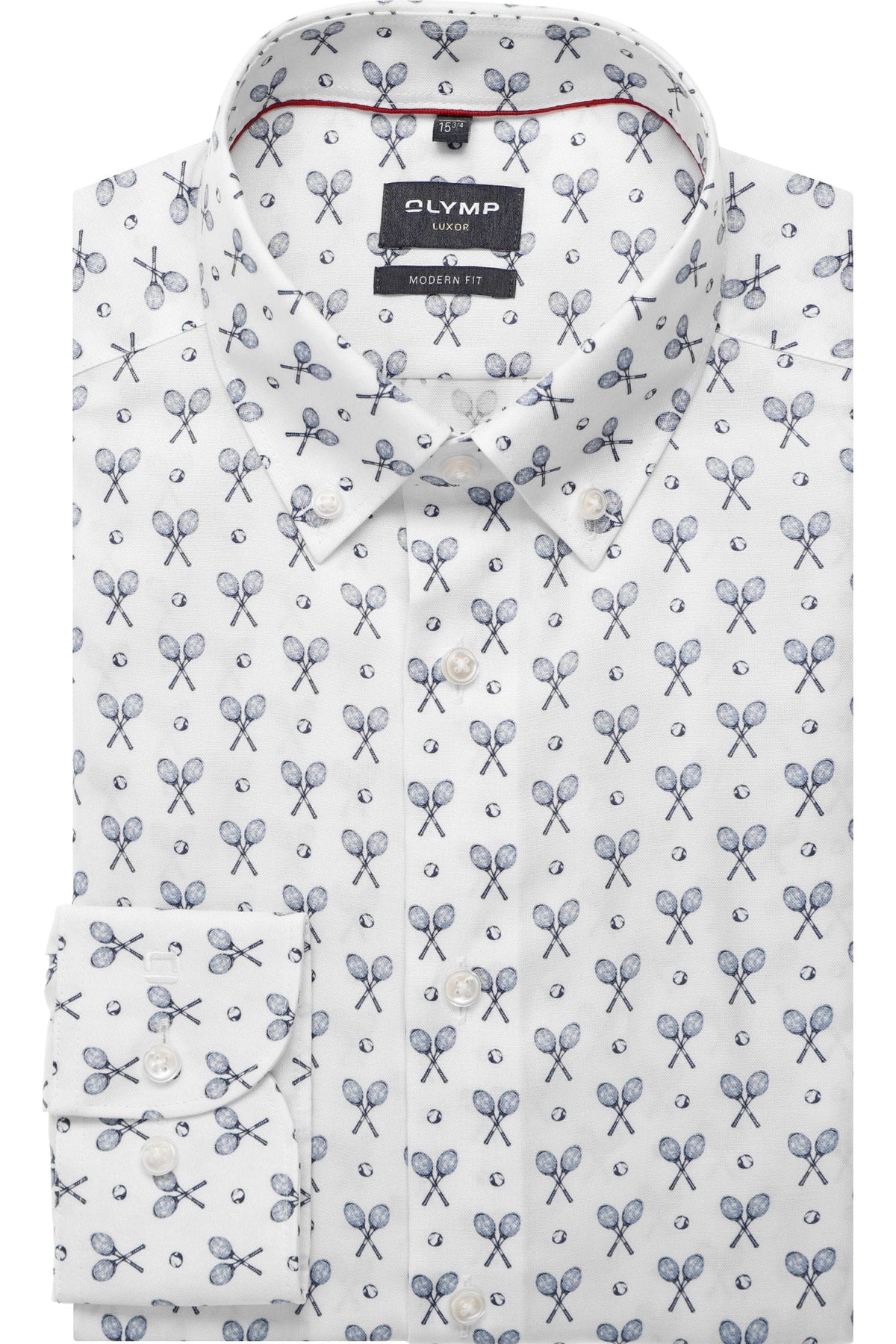 OLYMP Luxor Modern Fit Hemd weiss, Bedruckt