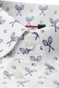 OLYMP Luxor Modern Fit Hemd weiss, Bedruckt