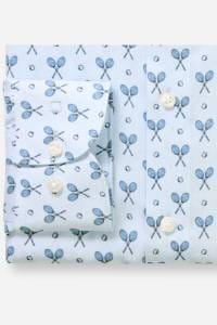 OLYMP Luxor Modern Fit Hemd bleu, Bedruckt