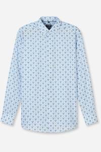 OLYMP Luxor Modern Fit Hemd bleu, Bedruckt