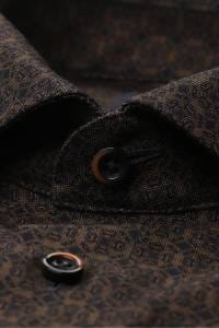 OLYMP Luxor Modern Fit Hemd caramel, Bedruckt