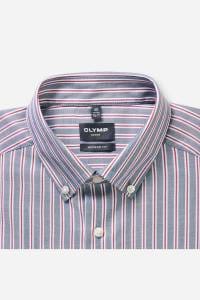 OLYMP Luxor Modern Fit Hemd blau/rot, Gestreift