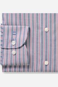 OLYMP Luxor Modern Fit Hemd blau/rot, Gestreift