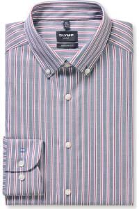 OLYMP Luxor Modern Fit Hemd blau/rot, Gestreift