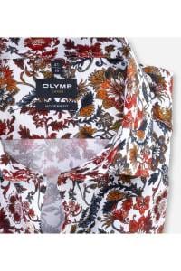 OLYMP Luxor Modern Fit Hemd rot, Bedruckt