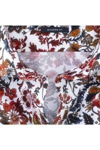 OLYMP Luxor Modern Fit Hemd rot, Bedruckt