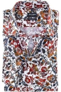 OLYMP Luxor Modern Fit Hemd rot, Bedruckt