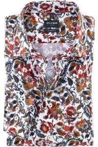 OLYMP Luxor Modern Fit Hemd rot, Bedruckt