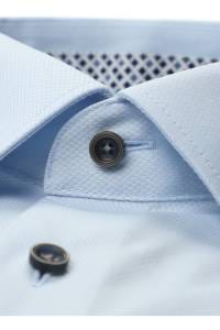 OLYMP Luxor Modern Fit Hemd bleu, Faux-uni