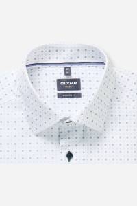OLYMP Luxor Modern Fit Hemd weiss, Bedruckt