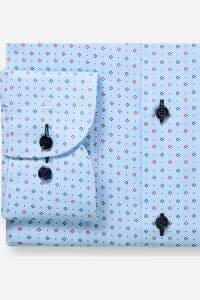 OLYMP Luxor Modern Fit Hemd bleu, Bedruckt