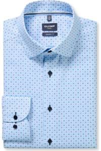 OLYMP Luxor Modern Fit Hemd bleu, Bedruckt