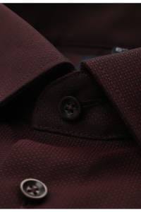 OLYMP Luxor Modern Fit Hemd bordeaux, Faux-uni