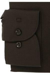 OLYMP Luxor Modern Fit Hemd schwarzbraun, Faux-uni