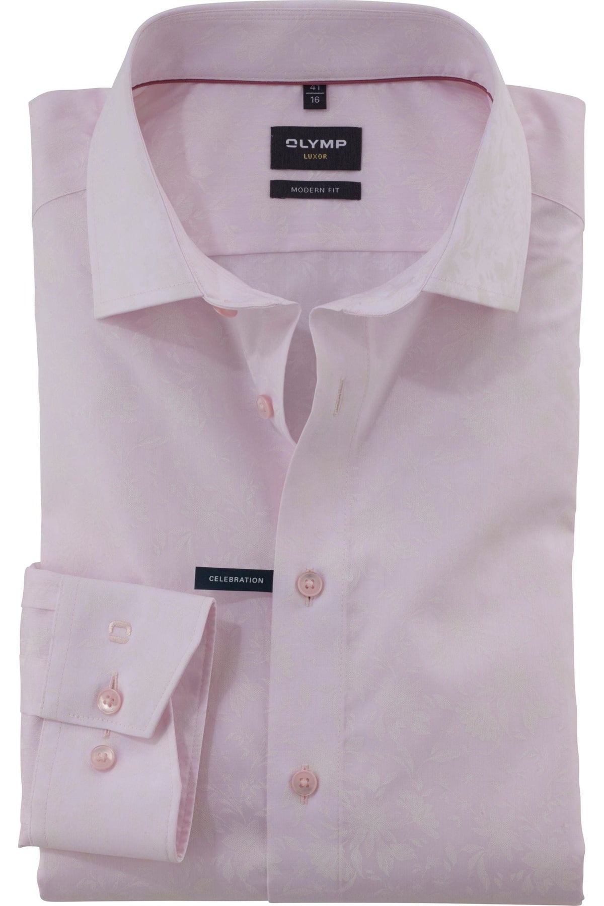 OLYMP Luxor Modern Fit Hemd rose, Bedruckt