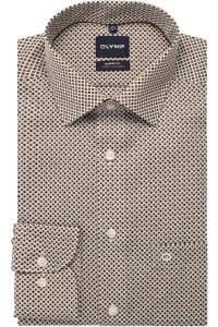 OLYMP Luxor Modern Fit Hemd nougat, Bedruckt