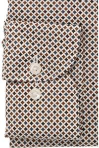OLYMP Luxor Modern Fit Hemd nougat, Bedruckt