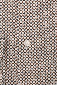 OLYMP Luxor Modern Fit Hemd nougat, Bedruckt
