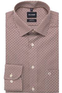 OLYMP Luxor Modern Fit Hemd bordeaux, Bedruckt