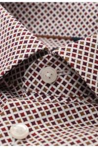 OLYMP Luxor Modern Fit Hemd bordeaux, Bedruckt