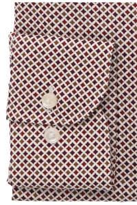 OLYMP Luxor Modern Fit Hemd bordeaux, Bedruckt