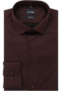 OLYMP Luxor Modern Fit Hemd chianti, Einfarbig